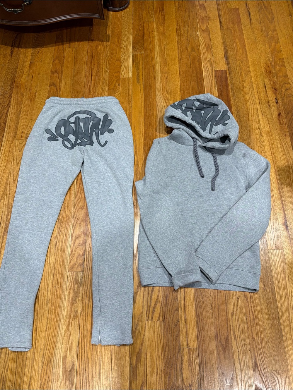 Grey Syna World Tracksuit Sweatsuit Pants and Hoodie